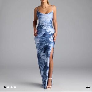 Windsor Blue Floral Maxi Dress